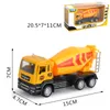 Diecast Alloy Model Cars Kids Toys Mini Crane Rescue Trailer Dumper Concrete Truck Boy Toy Engineering Trucks with Sound Lights Pull-back Function Kid Birthday Gifts