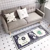 70*155CM Retro Kreative Dollar Teppiche Wohnzimmer Studie Zimmer Schlafzimmer Nachttisch Couchtisch Lange Streifen Fußmatten teppich Und Teppich Decke