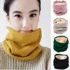 2018 Hiver Chaud Hommes Femmes Bavoir Anneau Couleur Unie Laine Tricot Plus Velours Col Épais Couples Européens Et Américains Foulard Sauvage 10 pcs/lot