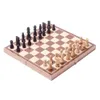 Classic Wooden Chess Set Board Folding Boards Intricately Carved Wood Pieces Great for Adults and Kids For Home and Travel