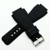 Novo para sino 34 x 24mm Silicone Rubber Watch Strap Band para Ross BR01 BR03 CLASP Black Watchband Tool7117673