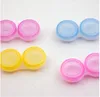 Support de boîte de lentilles de Contact en plastique Portable petit joli sac de lunettes de couleur bonbon contenant des lentilles de Contact étui couleurs aléatoires