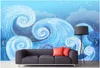 papel de parede 3D foto personalizzata murale Carta da parati blu cielo surf pittura a olio soggiorno TV sfondo muro 3d murale Decorazione della casa