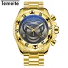 Temeite montre de Sport hommes Top marque montres à Quartz pour hommes grand cadran en acier inoxydable mâle horloge Relogio Masculino