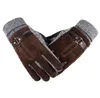 8スタイル高品質レザータッチスクリーングローブ男性ソフト快適なミトン防水冬秋オートバイ運転手袋