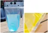 500ml bebida de plástico auto-selado Transparente Embalagem Bag Bolsa para Juice bebidas Coffee Milk, com alça e buracos para Straw SN055