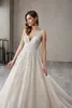 2019 Sexy Eddy K Couture Brautkleider A-Linie mit V-Ausschnitt Mermaid Backless volle Spitze Vestidos De Noiva Applikationen Pailletten wulstige Brautkleider