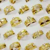 15 Pcs 5 Ensembles New Hot 3 en 1 Zircon Plaqué Or Anneaux Ensembles Pour Femmes Femme Gros Bijoux En Vrac Lot Livraison Gratuite LR4038