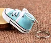 Wholesale 7 Color 3D Sneaker Keychain Novelty Canvas Shoes Key Ring Shoes Key Chain Holder Handbag Pendant Favors Direct Selling