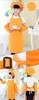 キッズエプロンポケットクラフトクッキングベーキングアート絵画キッチンダイニングビブ子供エプロン帽子と袖の子供のエプロン10色