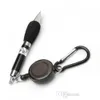 5 Kleuren Intrekbare Badge Reel Golf Scoren Balpen Riemclip Karabijnhaak Reizen Sleutelhanger Pen Snap Hook3638550