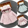 Pink Hooded Winter Coat Baby Warm Winter Twins Clothing Toddler Coat for Girls Winter Jacket Baby 6-36 Months