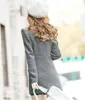 2015 nieuwe mode womens solide jassen damesjas casual slanke lange mouw kleding rits jas tops 85e 20