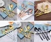 High-grade retro flatware set silver and gold stainless steel cutlery set knife fork spoon 5-piece dinnerware set tableware sets243S