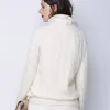 Gejas Ainyu 2018Winter Sweater Mulheres Collar High Collar Cashmere Camisola Feminino Espesso New Twist Pattern Abatindo Pulôver Quente