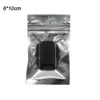 6x10cm Kleine aluminiumfolie / duidelijke hersluitbare ventiel rits kunststof zak retail verpakking verpakking tas zip lock bag pouches polybag