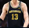 MIT8 Custom Michigan Wolverines 2020 Basketball 2 Isaiah Livers 3 Zavier Simpson 15 Jon Teske 55 Eli Brooks Webber White Yellow Navy Blue Jersey