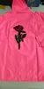 JOOBOX Giacca a vento con ricamo fiore rosa Giacca da uomo Bomber con cappuccio Pelle Giacche da uomo jaqueta masculina Taglia grande S M 7XL