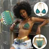 New Sexy Bikinis Women Swimsuit 3D Printing High Waisted Bathing Suits Swim Halter Top Push Up Bikini Set Beach Plus Free Shipping