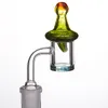 DHL Smoke quartz banger nail Flat top 5mm thickness colour bottom dia 19mm/25mm bowl for glass bong dab rigs