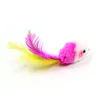 Colorful Soft Fleece False Mouse Toys For Cat Feather Funny Playing Pet Dog Small Animals feather Toy Kitten3533756