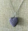 Mode zilveren kleur hart liefde lava stenen ketting vulkanische rots aromatherapie essentiële olie diffuser ketting voor vrouwen sieraden