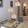 Modern kristall matsal tak hängande lampor glas koppar trappa väska hängande lampa bar räknare hängande upphängning belysningsarmaturer