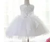 Robe d'été pour petites filles, tenue de fête de mariage, blanche, mignonne, vêtements pour enfants en bas âge, robe d'anniversaire de 1 an