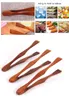 10.5inch wood food tongs kitchen accessories tong for Grill and Barbecue bread salad Phoebe material