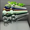 Color double bubble glass straight pot Wholesale Glass bongs Oil Burner Glass Water Pipes Oil Rigs Smoking Rigs