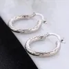 Boucles d'oreilles créoles rondes Twist Water Ripple