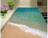 Pintura moderna de piso 3d Seaside Surf Beach Pintura MURAL-3D PVC PAPELA DE PAREDE AUTO-ADESIDO DOPALMENTE-3D290E