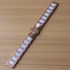 High Quality 14mm 16mm 18mm 20mm 22mm Watchband rose gold stainless steel wrap ceramic white for quartz watches Bracelets men womens bands