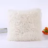 DHL 14 colors Solid Super softer Plush Home Decor Pillow Cover Faux Sheep Fur Cushion Cover Decorative Winter warm pillowcase pill8823211