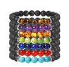 JLN Power Beads Energia vulcanica Bracciale 8mm Pietra lavica nera Roccia con braccialetti accessori Tibet per gioielli da uomo