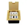 VGA Multimedia Brass Open TYpe Floor Mounted Ground Sockets Outlet Box Waterproof 120mm x 120mm