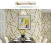 Metallic Triangle Geometrische moderne Design -Handlungshausdekoration Tapete für Wände rollen Schlafzimmer Wohnzimmer Flur Wanddecke255s
