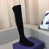 Women Knee Boots Casual Leather Boots Fashion High Hell Ladies Boots Classical Black Leather Shoe New Style