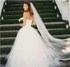 Alta qualidade único um comprimento de piso comprimento longo véu de noiva com pente acessórios de véu de casamento macio para noivas
