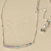 100% 925 Sterling Silver Chain Heart With CZ Halsband Passar Pandora Style Smycken Charms och Pärlor