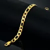 Link Bracelets Vintage Male Bracelet Gold Color Stainless Steel Figaro Men Jewelry Bileklik PulserasLink249b