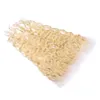 Tissages de cheveux humains vierges blonds brésiliens humides et ondulés avec frontaux vague d'eau # 613 blond 13x4 fermeture frontale en dentelle avec offres de faisceaux