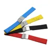 22 mm noir bleu rouge jaune trou section bracelet de sport en caoutchouc de silicone bracelet de montre boucle en acier inoxydable pour Breitling Tool229S
