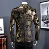European version local tyrant gold men's top boutique suit fashion youth fashion plus size trend groom wedding dress casual jacket