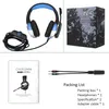 ONIKUMA K5 Fones de ouvido para jogos de 3,5 mm Melhor fone de ouvido casque com microfone LED luz para laptop tablet / PS4 / novo Xbox One