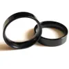 Wholesale 50pcs Unisex Black Band Rings Wide 6MM Stainless steel Rings for Men and Women Wedding Engagement Ring Friend Gift Party Favor