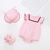 Baby Rompers Summer Baby Girl Clothes 2018 Newborn Clothes Cotton Infant Jumpsuits with Hat 2PCS Girls Clothing Fashion Baby Onesies