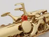 Yanagisawa SC-991 Curved Sopran Saxofon Gold Lacquer Brass Sax Professionell munstycke Patches Pads Reeds Bend Neck