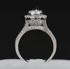 Hot Koop Mode Luxe Dames Engagement Sieraden 925 Sterling Zilver 5A ZC Crystal Zirkoon Vrouwelijke Wedding Finger Flower Rings