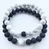 Nouvelle mode pierre naturelle forme ronde perles lave chakra guérison perles bracelets porte-bonheur bijoux amant cadeau livraison gratuite